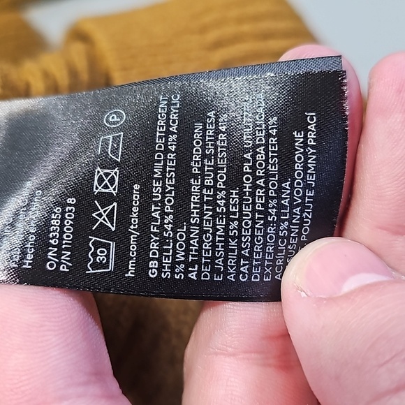 H&M large brown/tan extra long sweater - Picture 8 of 8